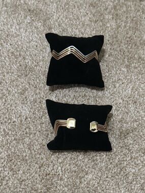 Women's Gold-Tone Multi-Row Chevron Cuff Bracelet